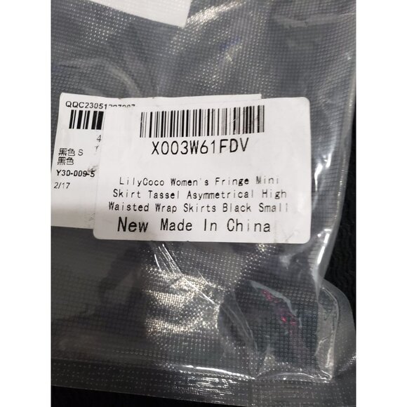 New LilyCoco Women's Fringe‎ Mini Skirt in Black - Size Small - Picture 8 of 10